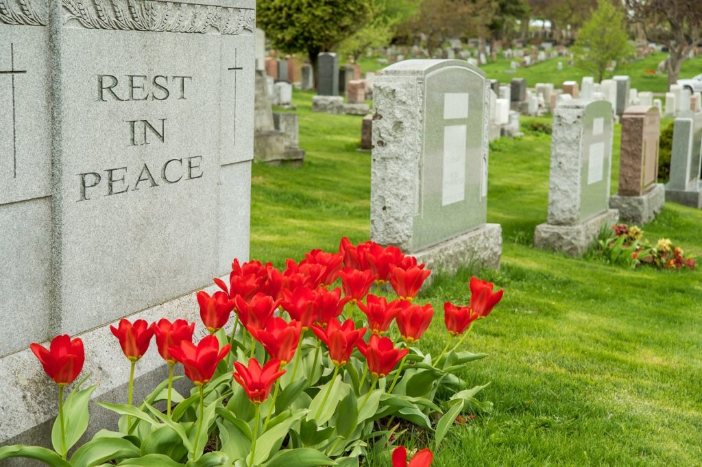 tombstone in the cemetery